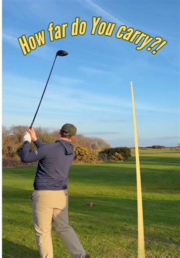 How far do you drive the ball?!💣 #longdrive #golfpower #golfdistance #golfbomb #golfshot