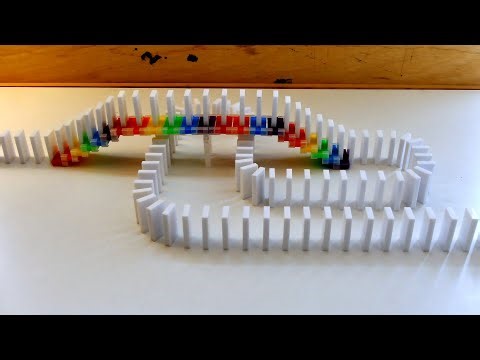 how to build bridges and staircases with dominoes and 3D-printed clips