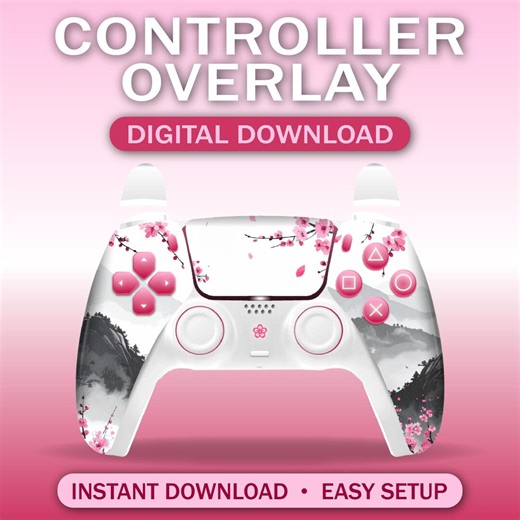 Sakura Controller Overlay for OBS | Twitch/youtube | Instant Download - Etsy