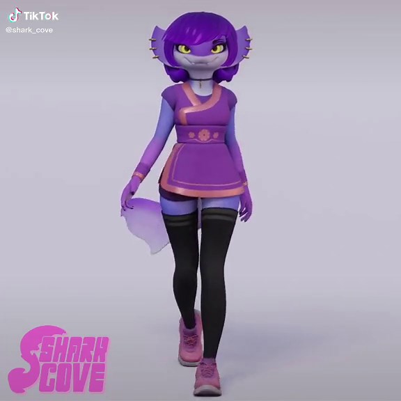 Walking animation rendered with eevee in Blender #shark #3danimation #character #anthro #furry #3dart #blender3d