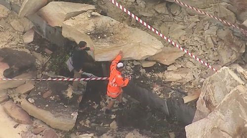 Cliff collapses at Bronte Beach