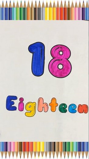 Eighteen Tracing Worksheet | Number 18 Tracing & Coloring for Kids | Tracing Number 18