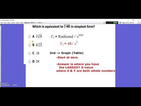 Graphing Calculator Tips - Radicals