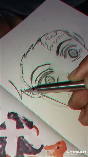 Tanjiro Step by step Drawing 🥹 #shorts