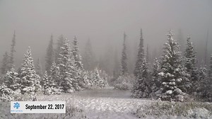 A time-lapse of snow falling this morning will rejuvenate your soul as winter draws near. More snow sightings - http://bit.ly/SeptemberSnow17 | Ski Utah