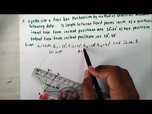 Three position synthesis of four bar chain mechanism by using inversion method
