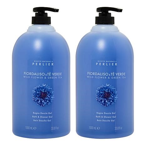 Perlier Wild Flower & Green Tea 1L Bath & Shower Gel 2-pack Auto-Ship® | HSN