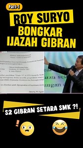 11K reactions · 1.9K comments | Roy Suryo Bongkar Ijazah Gibran. Part-1 #reels #viral #ijazahgibran # #lucu #funny #roysuryo #trending #news #beritaviral | Hery Santoso | Facebook
