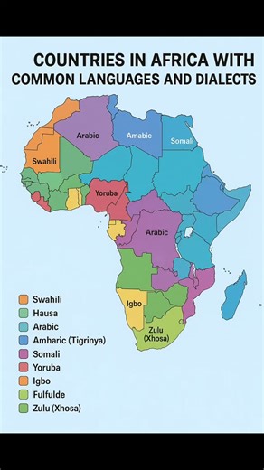Oluwakemi Odujinrin | Africa has over 2,000 languages, but many are spread across borders because of shared ethnic groups and colonial history. Here are some key... | Instagram