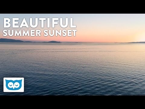 Beautiful Summer Sunset - 12 Min No Loop - Peaceful, Relaxing Sunset With Ocean & Nature Sounds