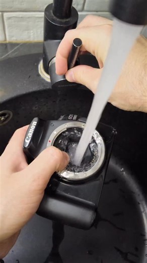 Shuttario on Instagram: "Washing camera sensor with tap water and dish soap. #dslr #camera #sensorcleaning #camerasensor #deepcleaning #camerasensorcleaning"