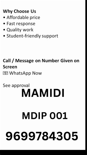 IGNOU MAMIDI Project Help 🚀 MDIP 001 Synopsis & Project Guidance by Self Gyan