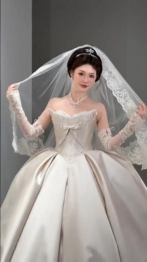 Elegant Bridal Wedding Gown | Luxury Princess Style Wedding Dress 👰✨