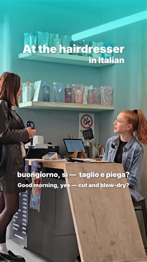 Real-life situation in Italian 💇♀️✂️ Everyday phrases you can use during your next haircut in Italy 🇮🇹💬 ✨ Follow us for more! #LearnItalian #ItalianPhrases #SpeakItalian #Hairdresser #ItalianVocabulary | Europass Italian Language School