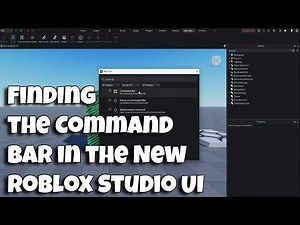Finding the Command Bar in the New Roblox Studio UI