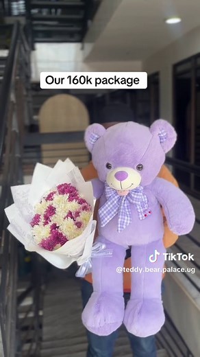 Teddy Bear and Flower Combo Package for New Year 2026