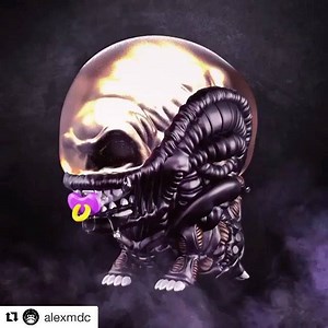 #Repost @alexmdc ・・・ Baby Alien Designer Toy #babyterrors preorder available via @mightyjaxx - super excited with this one! #designertoy #xenomorph #alien | Mighty Jaxx