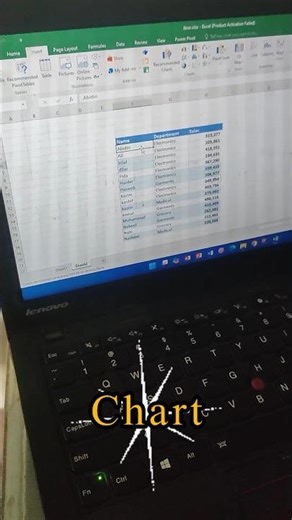 how to Convert table to chart #excel #chart #table