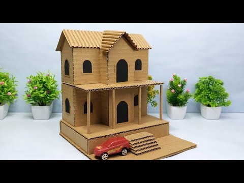“How to Make a Realistic Cardboard House at Home | DIY Mini Model House Step by Step”