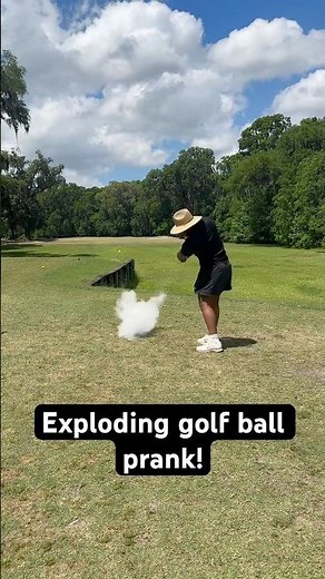 Exploding golf ball prank! #golf #golfchannel #golfprank
