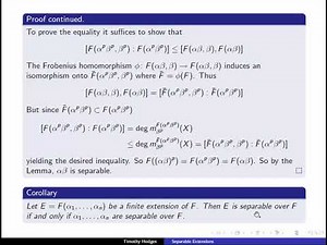 Separable Extensions