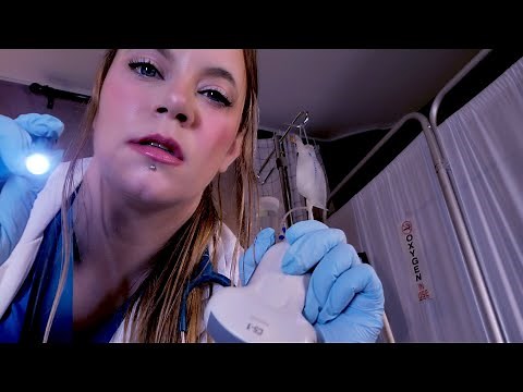 ASMR Hospital Cranial Nerve Exam Eyes Open & Eyes Closed | Ultrasound | Follow My Instructions