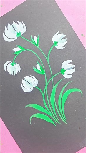 Easy But Satisfying Flowers Painting 🖌️🌷
