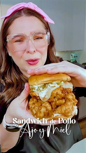 Sandwich de Pollo en ajo y Miel