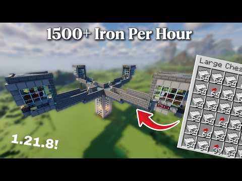 NEW UPDATED Minecraft Java 1.21.11 IRON FARM TUTORIAL | 1500 Iron Per Hour