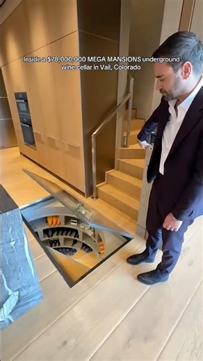 Crazy Vault Inside the MOST EXPENSIVE Mansion in Vail, Colorado! #shorts #colorado #architecture