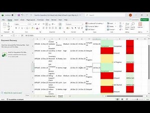 Excel deadline tracking series (IF formula's conditional formatting)