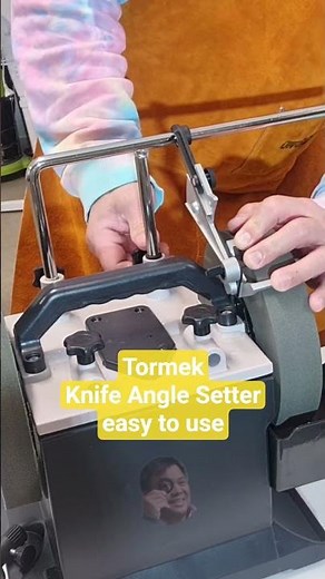 Tormek Knife Angle Setter KS-123 on a wet stone grinder made easy. #sharpening #woodworking #machine