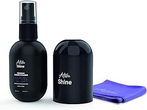 Articka Shine Screen Cleaner Spray for Electronic Devices – Computer Screen Cleaner with 2 Microfiber Cloths - Screen Cleaning Spray for Lenses, iPad, Tablets, Laptops, HDTVs – Natural Formula – 2.5oz