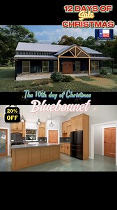 Don’t have a blue Christmas, have a BLUEBONNET CHRISTMAS!💙-Be sure to checkout this floorplan and our many others for the 12 days of christmas sale! 🎄🏠Only a few days left so shop these deals while you can‼️❄️20% off online floorplans (use code “snowflake” at checkout)❄️🎅10% off kit packages! (Call to learn more) 🎅🎄5% off shell builds! (Call to learn more)🎄#barndominium #shophouse #dreamhome #barndominiumliving #farmhouse #customhome #floorplans #newhome | 1845 Barndominiums