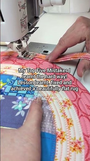 Five Tips to get that perfect Flat Jellyroll Rug #sewheathersews #seweasy #jellyrollrug