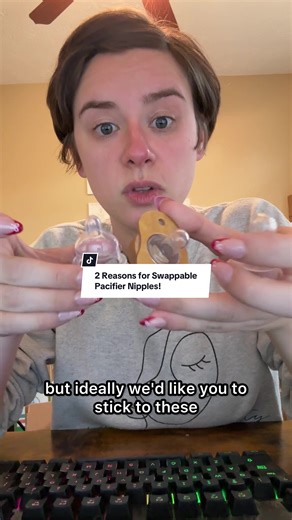 Swappable pacifier? Here are the two major reasons why: newborn or baby pacifier preference OR different shapes for different moments! It’s been so cool hearing your stories about how the Soothe Beginnings pacifier made life with a baby easier! It’s the reason I created it. It’s exactly what I needed when my daughter was a newborn, but didn’t exist! #pacifier #soothebeginnings