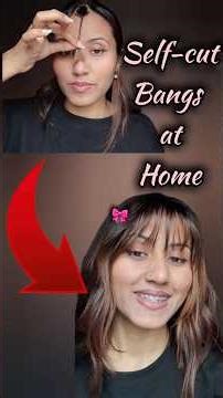 How to cut bangs at home. Easy self bang cut #shorts #hair #haircut #hairstyle #shorts #viral #bangs