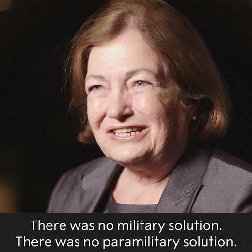 Mairead Corrigan speaks about August 1976 - Nobel Peace Prize 1976