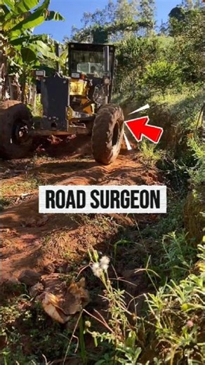 How a Motor Grader Restores Destroyed Roads