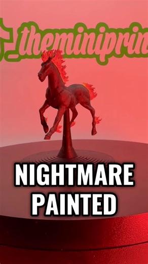 NIGHTMARE PAINTED Artist: @Miguel Zavala Website: @THINGIVERSE #dnd #3dprinting #ttrpg #fantasy #art