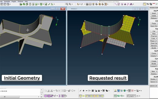 ANSA 铸件建模：圆角区域的中面对齐，应用Imprint功能