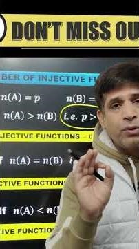 How to Calculate number of Injective Functions #mathsclass12 #relationandfunctions #education #cbse