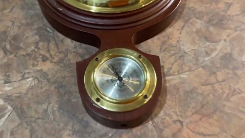 Humidity Airguide Barometer Thermometer Solid Mahogany, Vintage - Etsy UK