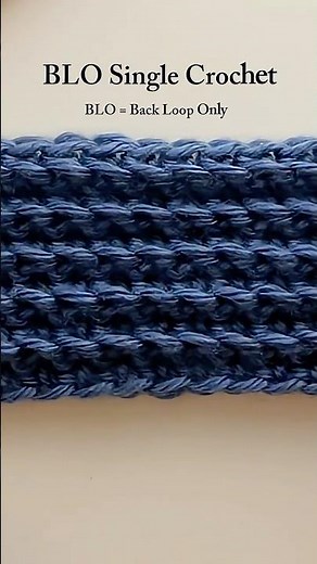 Beginner Crochet Tutorial: Single Crochet BLO (Back Loop Only) #crochet #stitch #diy #crocheting