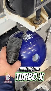 DRILLING THE TURBO X! #bowling #BrunsNick #ASMR #TurboX #EboniteBowling #Drilling | BrunsNick
