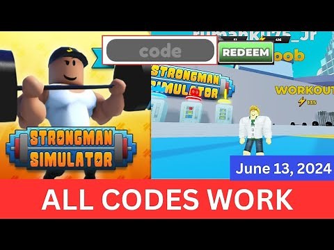 *All CODES WORK* Strongman Simulator ROBLOX, June 13, 2024