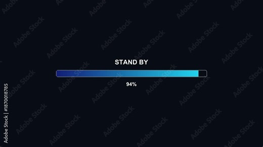 Loading bar animation used in video cutting software for displaying processing status and completion level