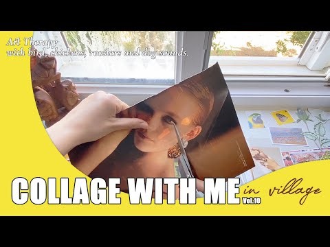 'Secret Garden' Easy Paper Collage Art Making | Collage with me in village, vol.10 | Art Therapy