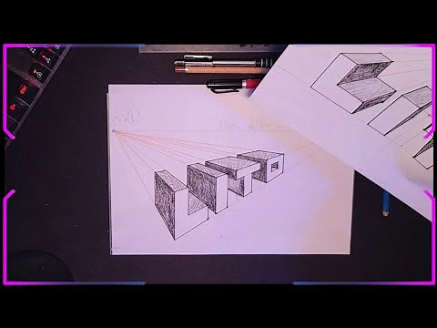 Perspectiva con 2 puntos de Fuga Letras 3D - Clases de arte.
