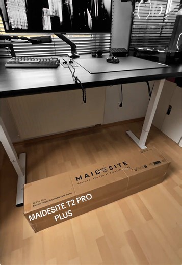 Maidesite T2 Pro Plus | The most premium desk legs. Love em. | #techtok #minimalist #gamingsetup #setup #desk